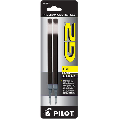 Pilot 77240 BG27R G2 Gel Ink Refills, Fine, Black