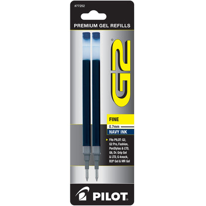 Pilot 77252 BG27R G2 Gel Ink Refills, Fine, Navy