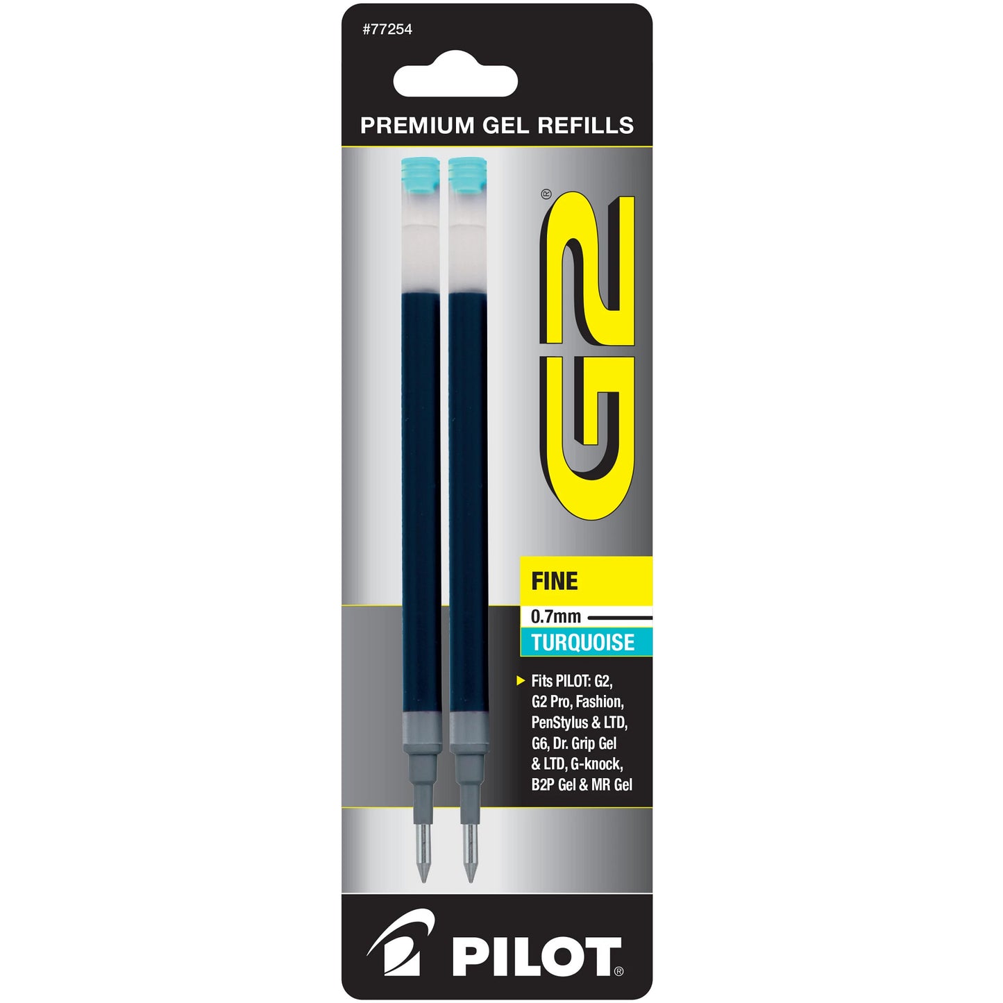 Pilot 77254 BG27R G2 Gel Ink Refills, Fine, Turquoise