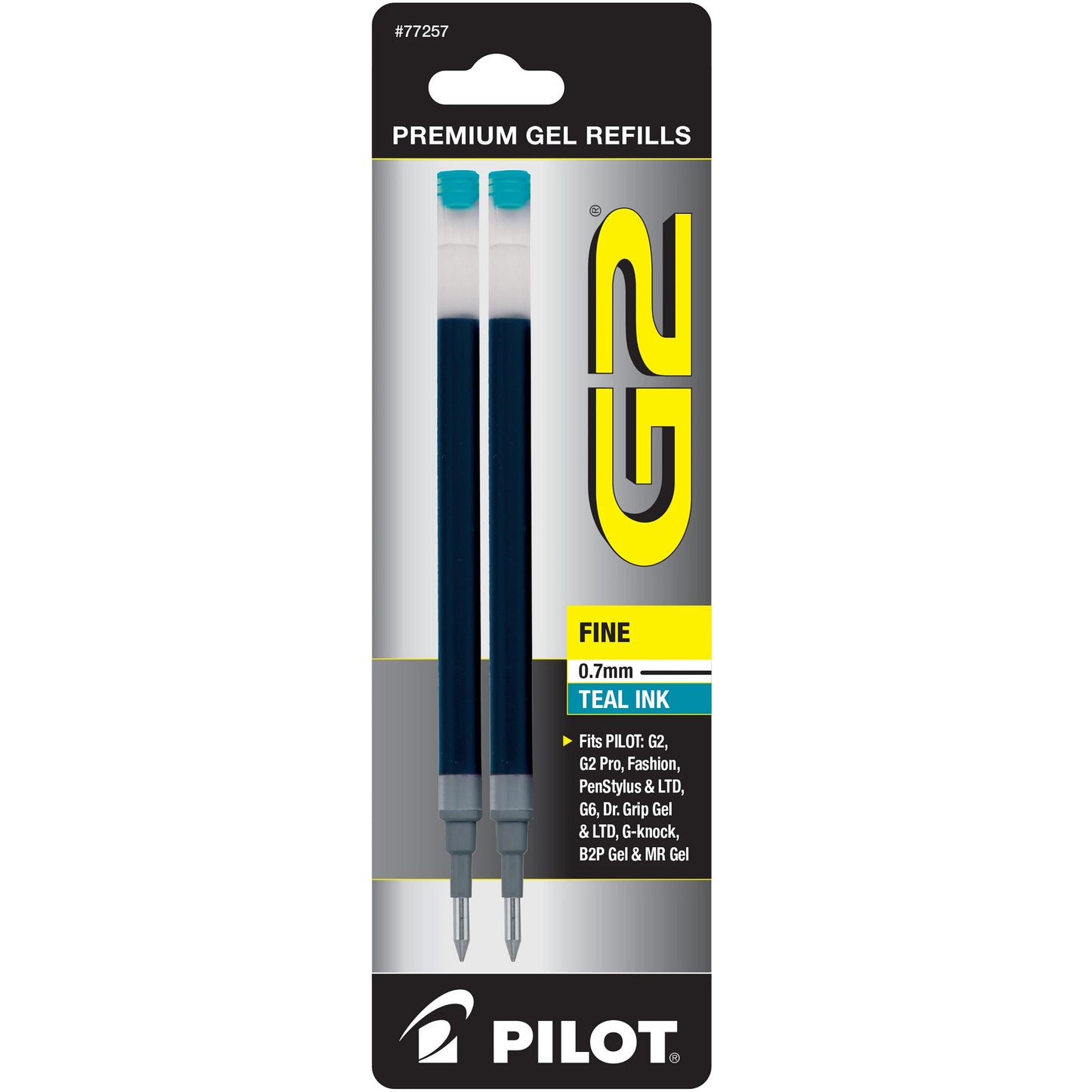 Pilot 77257 BG27R G2 Gel Ink Refills, Fine, Teal