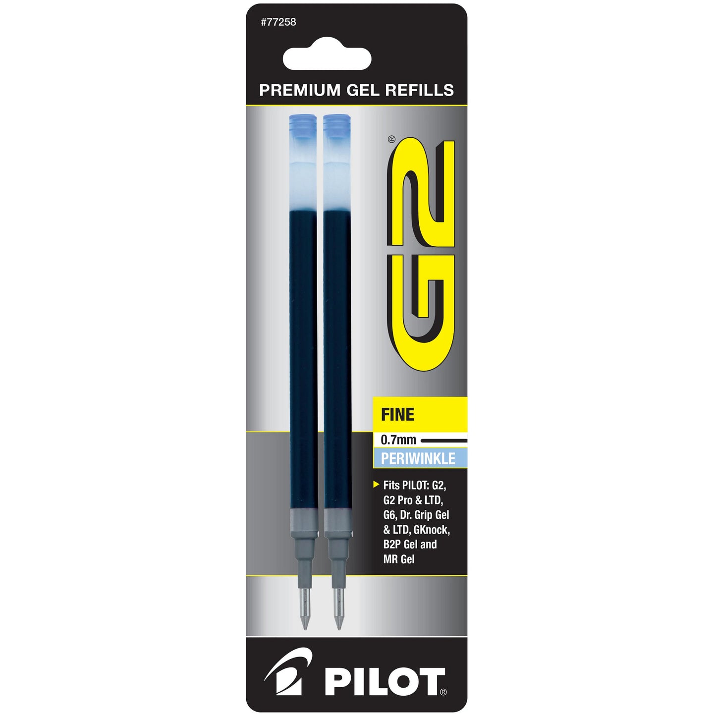 Pilot 77258 BG27R G2 Gel Ink Refills, Fine, Periwinkle