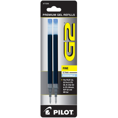 Pilot 77258 BG27R G2 Gel Ink Refills, Fine, Periwinkle