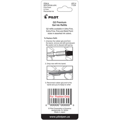 Pilot 77258 BG27R G2 Gel Ink Refills, Fine, Periwinkle