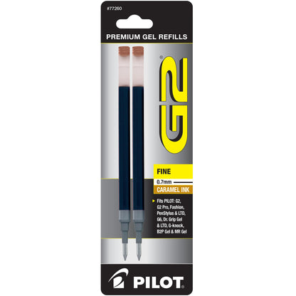 Pilot 77260 BG27R G2 Gel Ink Refills, Fine, Caramel