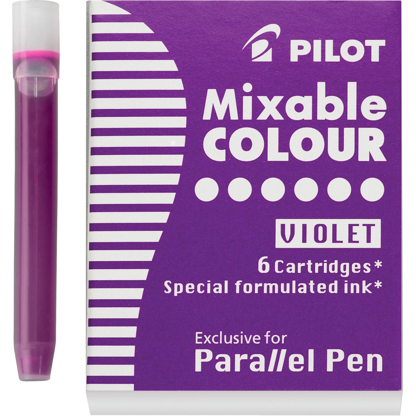 Pilot Parallel Pen Ink Refills for Calligraphy Pens, 6 Cartriges/Pack[Purple,2 Pack]