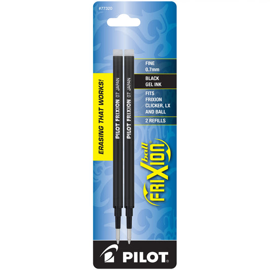 Pilot 77320 FriXion Refill, Fine Point, Black, 2pk