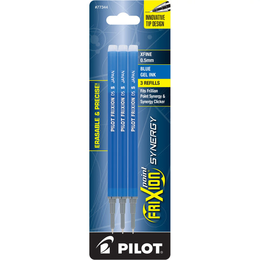 Pilot 77344 FriXion Refill, XF Point, Blue, 3pk