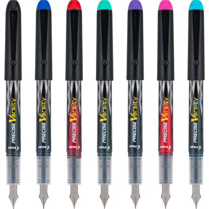 Pilot 90029 SV-4B Varsity Fountain Pens, Disposable, Assorted 7/pk  Pouch