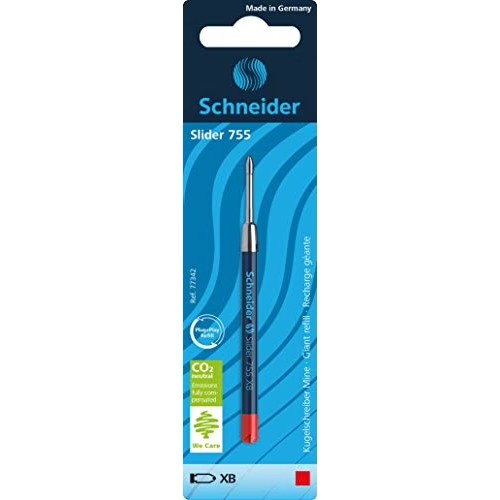 SCHNEIDER SLIDER REFILL 755, BLISTER PACK, RED, XB
