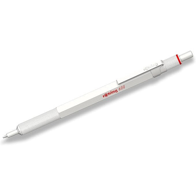 Rotring 600 PRL White Ball Point Pen M. Black GB1