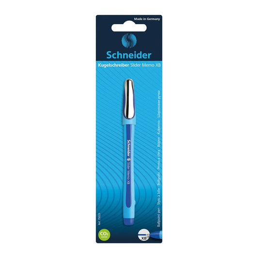 SCHNEIDER SLIDER MEMO, BALLPOINT PEN, BLISTER PACK, 1 X BLUE XB