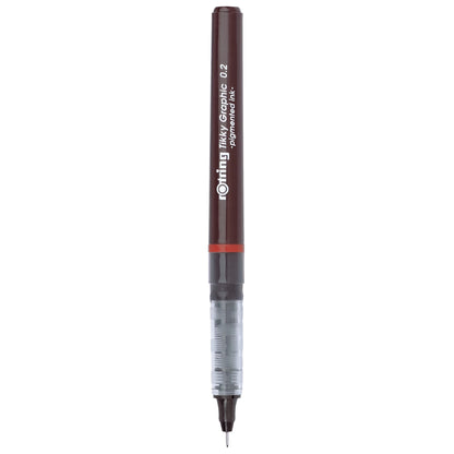 Rotring Tikky GRP Fibre Tip BRGND 0.2 Black TK12 (V14)