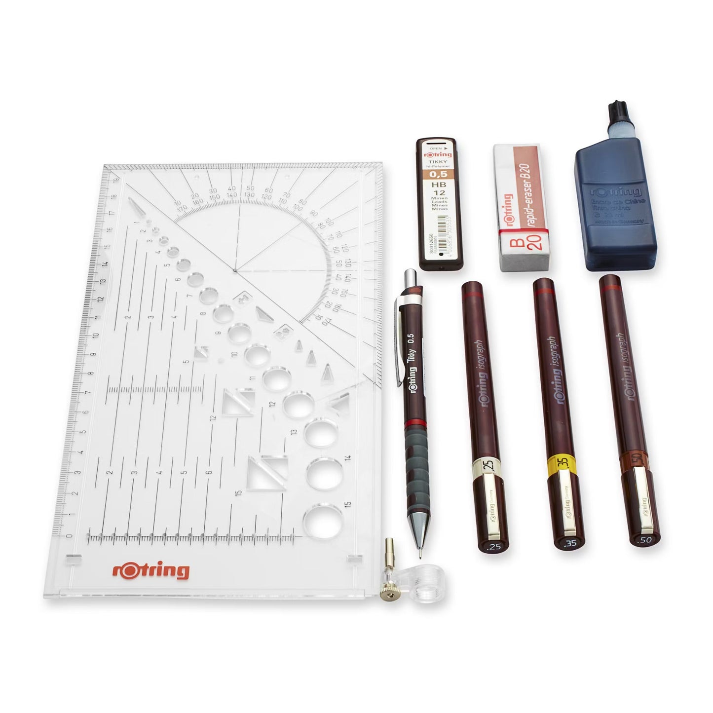 Rotring Isograph Technical .25 .35 .5 C SET 3 1