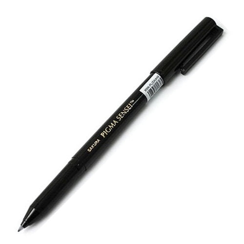Sakura 38485 Pigma Sensei 04 Pen, 0.40 mm Plastic - Black