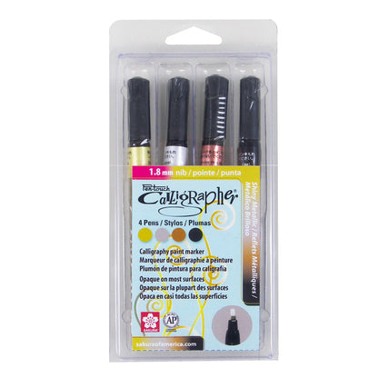 Sakura 47391 Pentouch Calligrapher, Fine 1.8mm 4pc Set