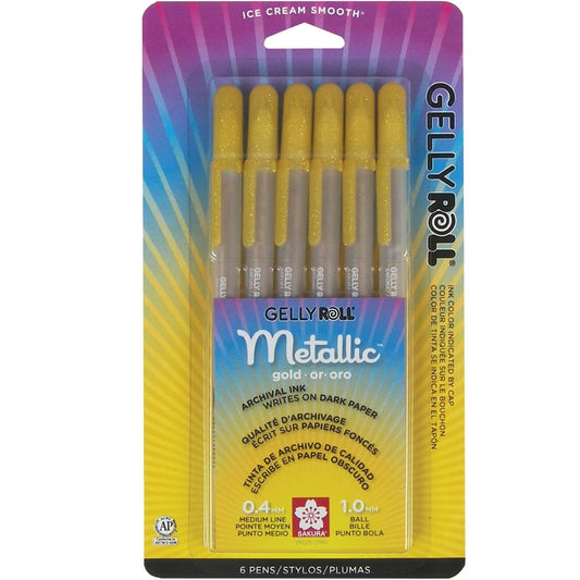Sakura 57383 Gelly Roll Metallic-Gold, 6pk