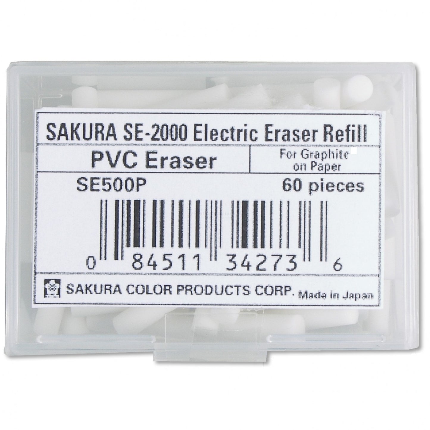 Sakura Elect. Eraser 60Pk Refill-White