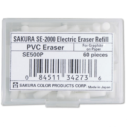 Sakura Elect. Eraser 60Pk Refill-White