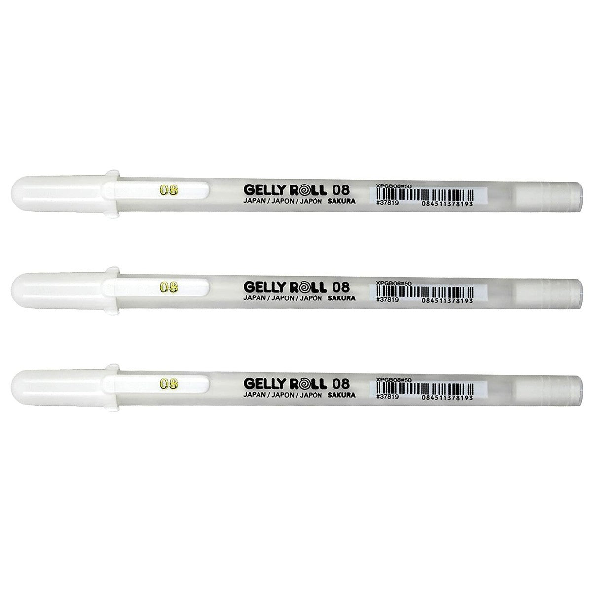 Sakura 37488 Gelly Roll Classic 08 Medium 3pk White