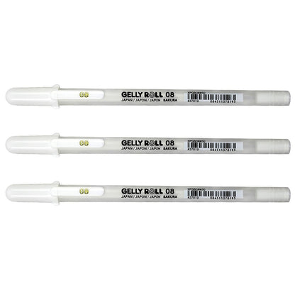 Sakura 37488 Gelly Roll Classic 08 Medium 3pk White