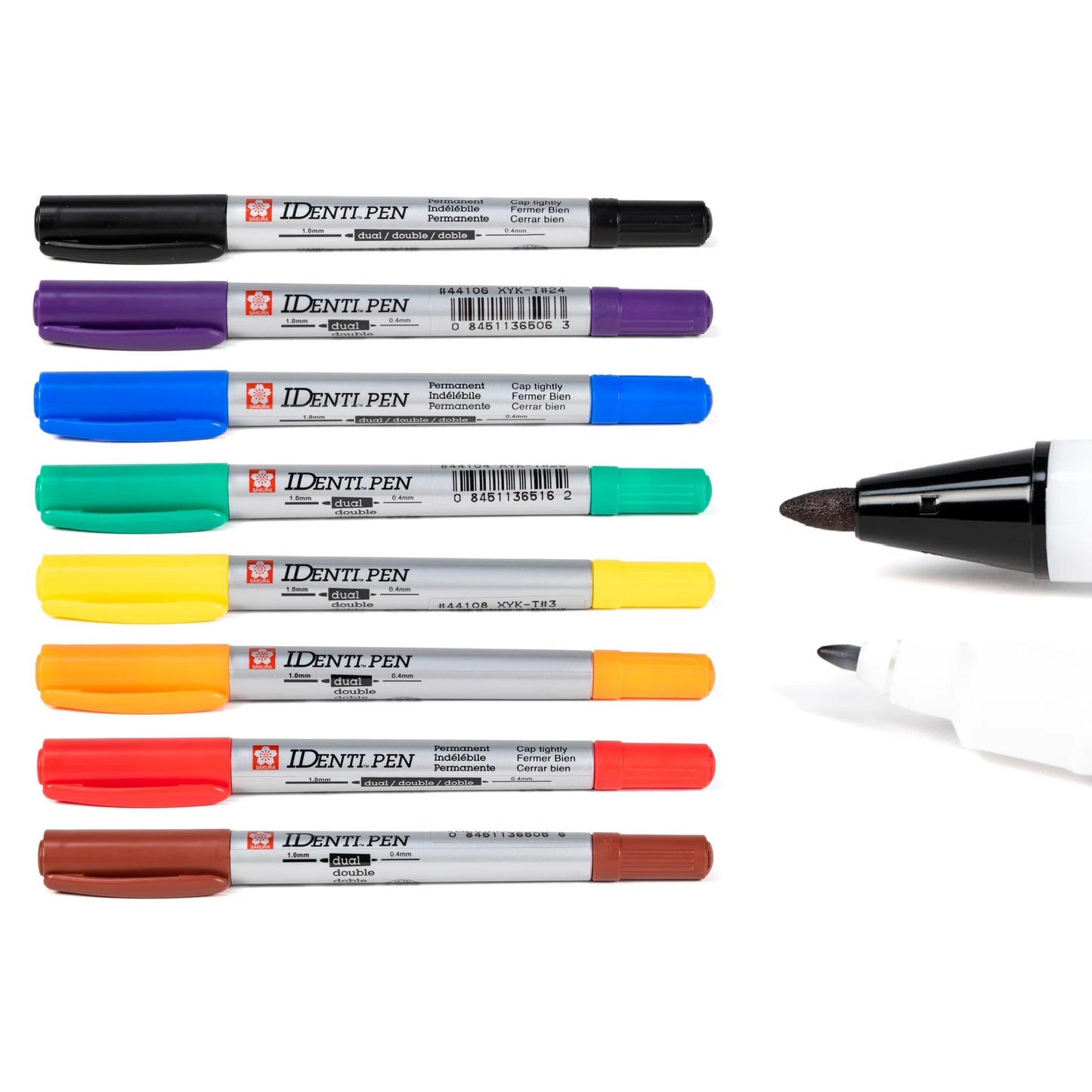 Sakura Identi-Pen Dual Tip Permanent Marker, Pack of 8