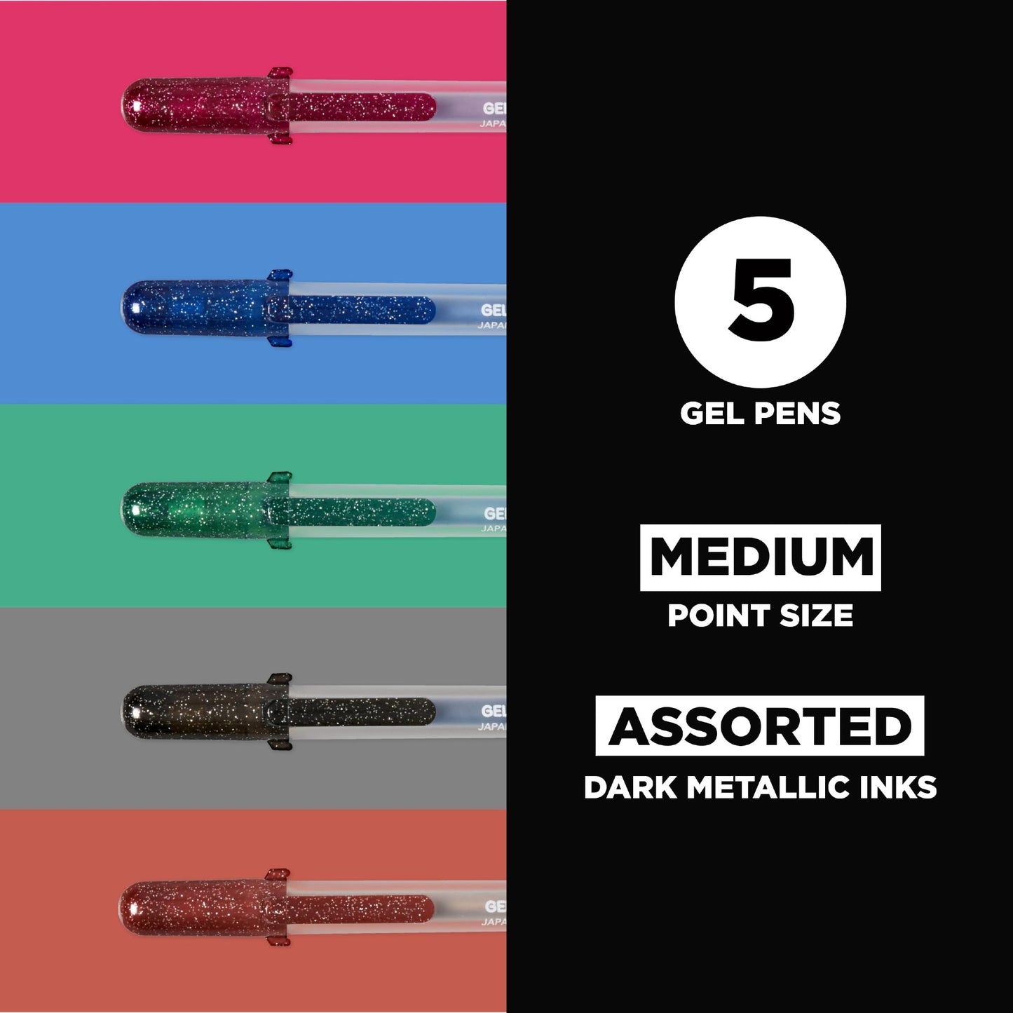 Sakura 57375 Gelly Roll Metallic Dark 5pk