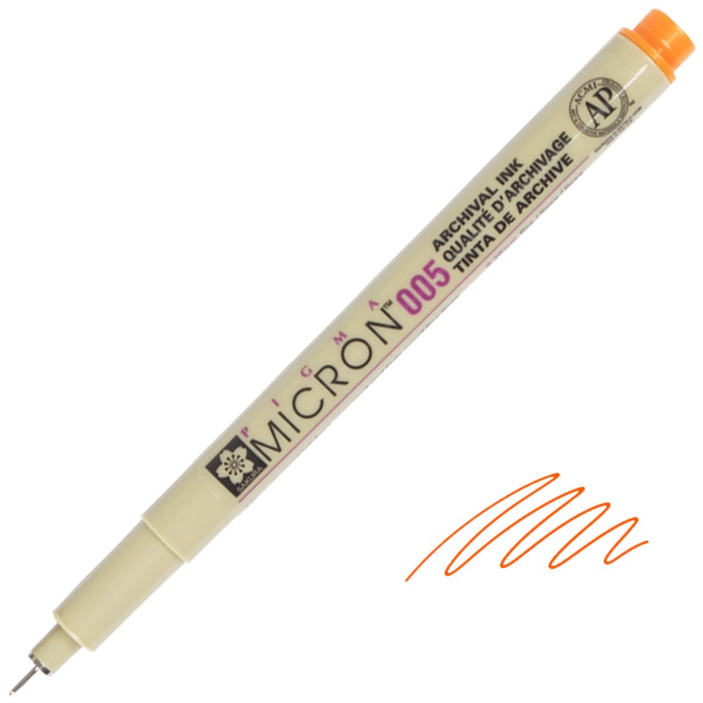 Sakura XSDK005-05 Pigma Micron Pen 0.20mm-Orange
