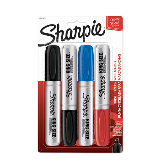 Sharpie 15674PP Permanent Marker, King Size, Asst 4cd