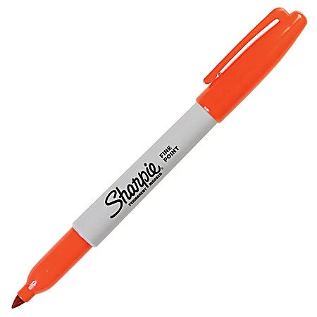 Sharpie 1927236 Fine Pt Perm Marker, Optic Orange