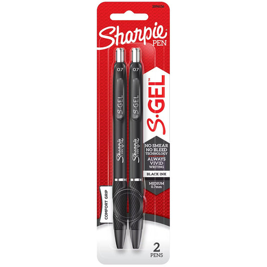 Sharpie 2096156 Gel 0.7mm 2ct Black