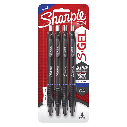 Sharpie 2096171 Gel 1.0mm 4ct Blue