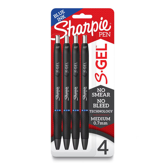 Sharpie 2096172 Gel 0.7mm 4ct Blue