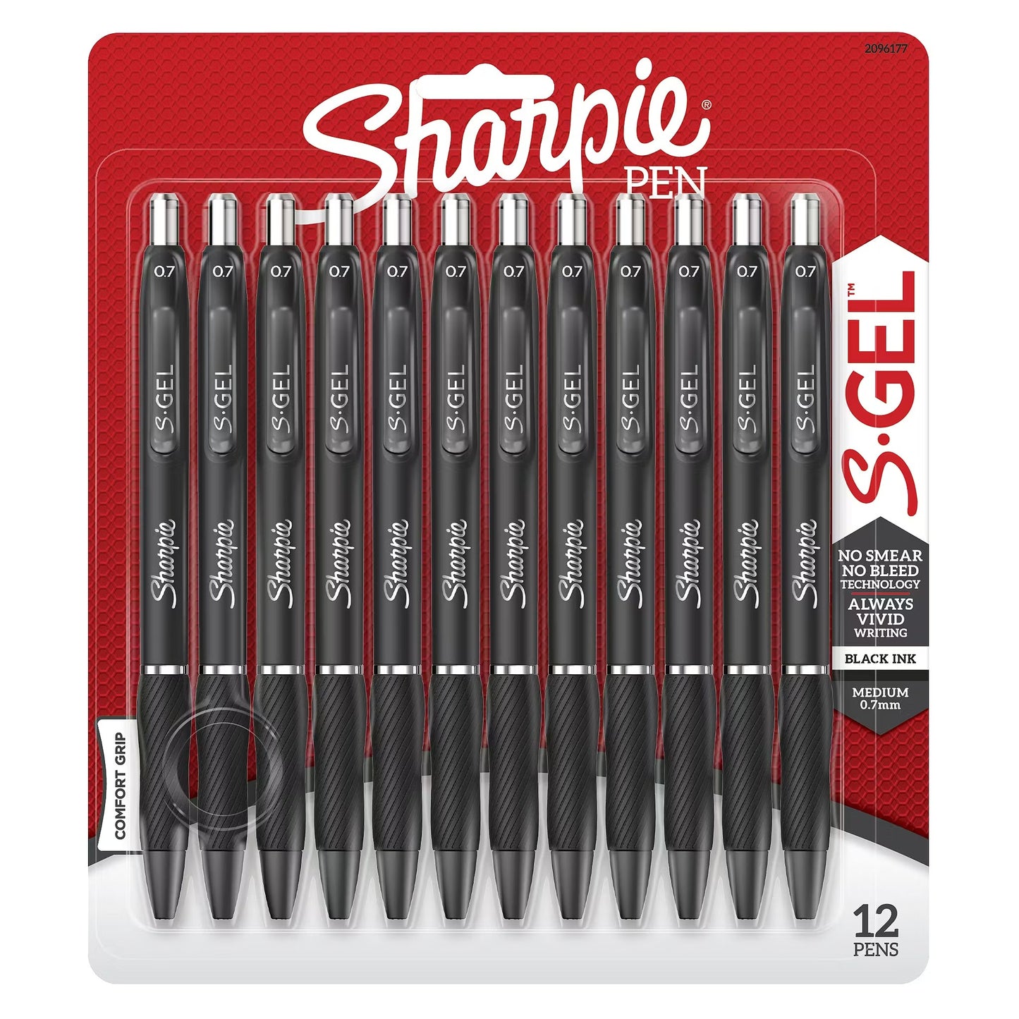 Sharpie 2096177 Gel 0.7mm Black, 12pk