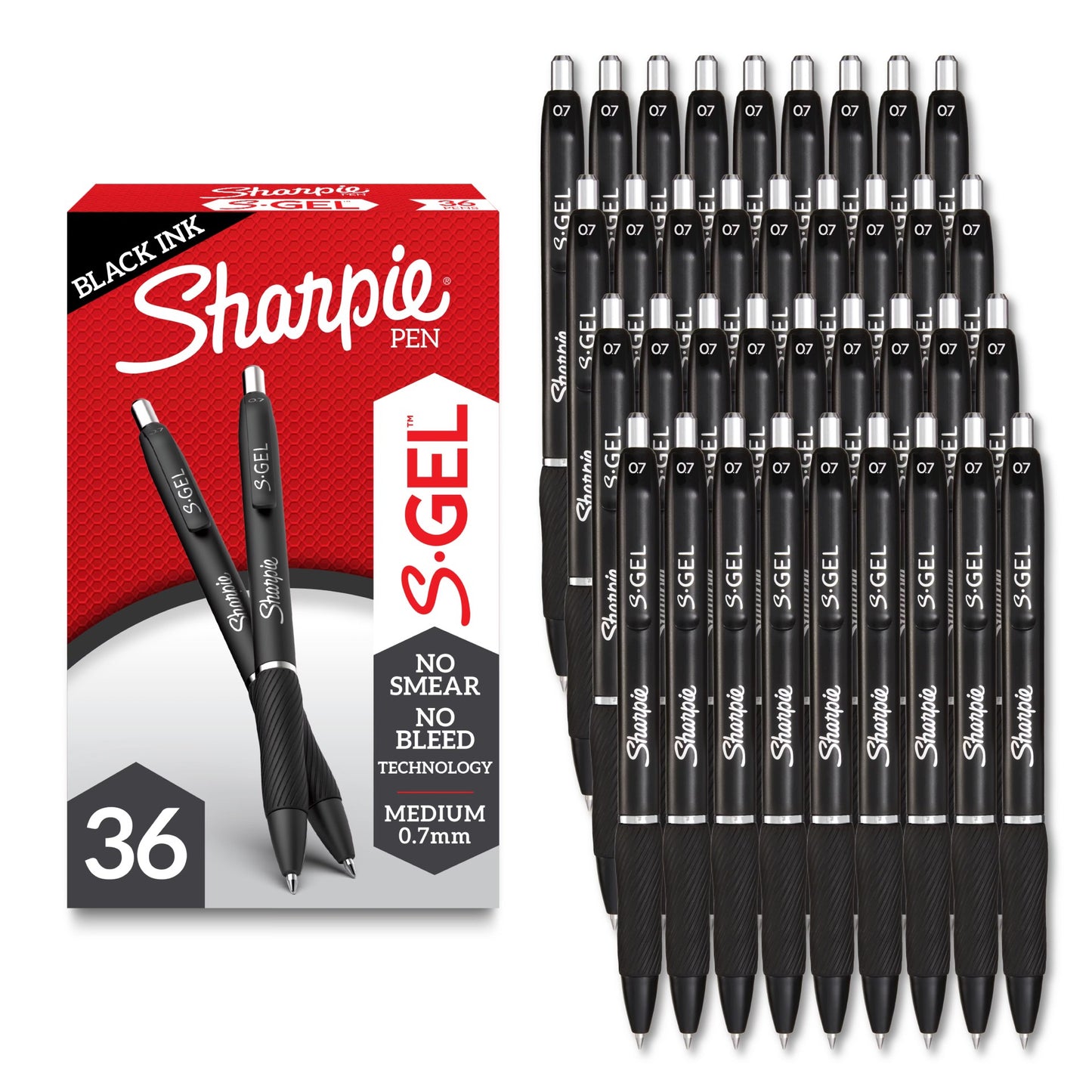 Sharpie 2096193 Gel 0.7mm 36ct Black
