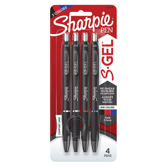Sharpie 2116199 Gel 0.5mm 4ct B.Asst