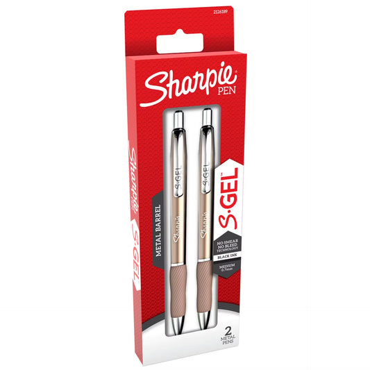 Sharpie 2126189 Gel Champmtl 0.7mm 2ct Black