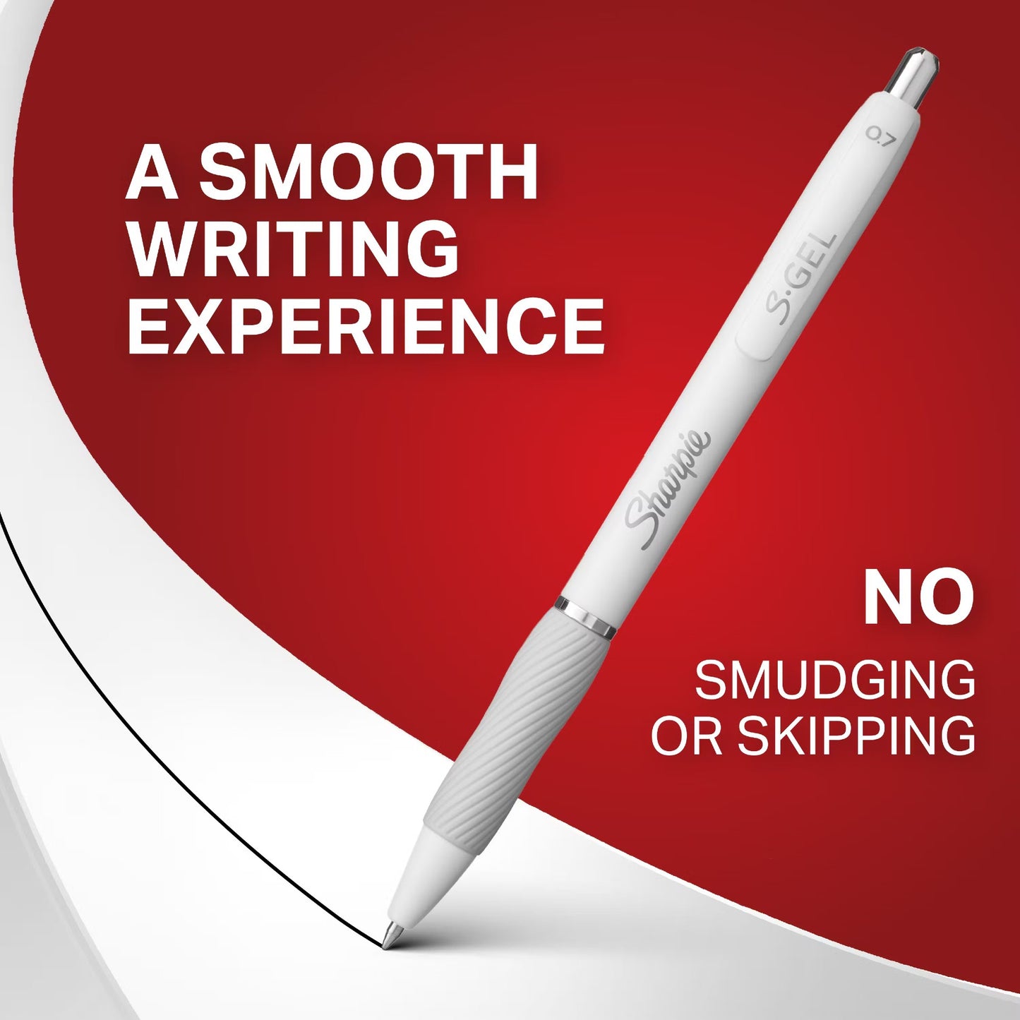 Sharpie 2126207 Gel Fash Wht 0.7mm 4ct Blk