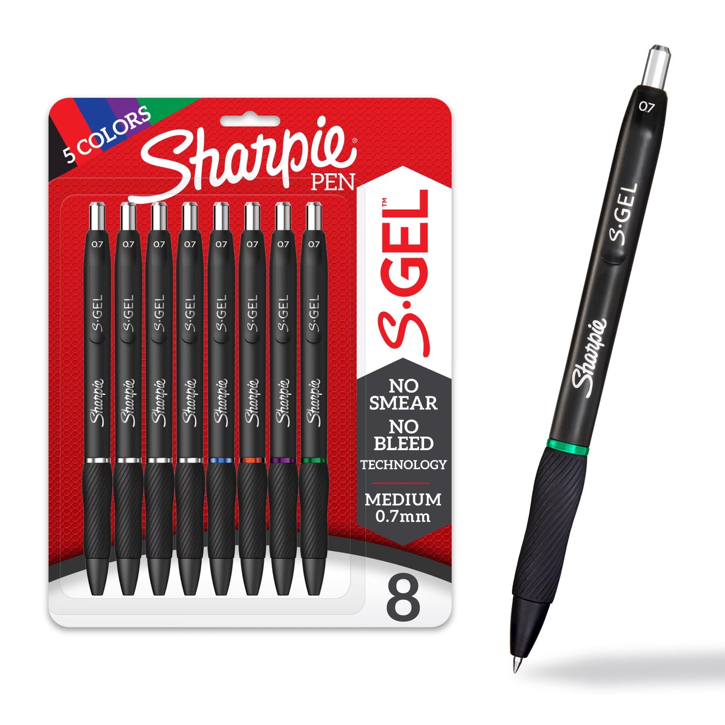 Sharpie 2126231 Gel 0.7mm 8ct B.Asst