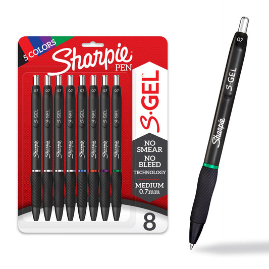 Sharpie 2126231 Gel 0.7mm 8ct B.Asst