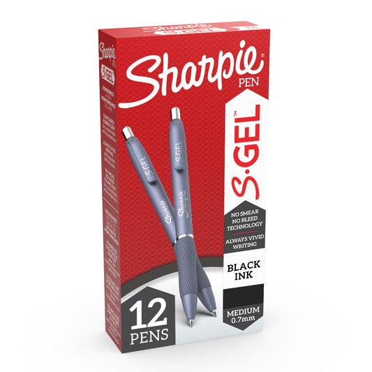 Sharpie 2126232 Sharp Gel Fsh Blu 0.7mm Bx Blk