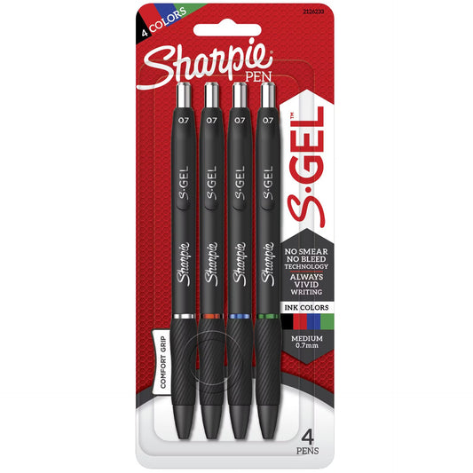 Sharpie 2126233 Gel 0.7mm 4ct B.Asst