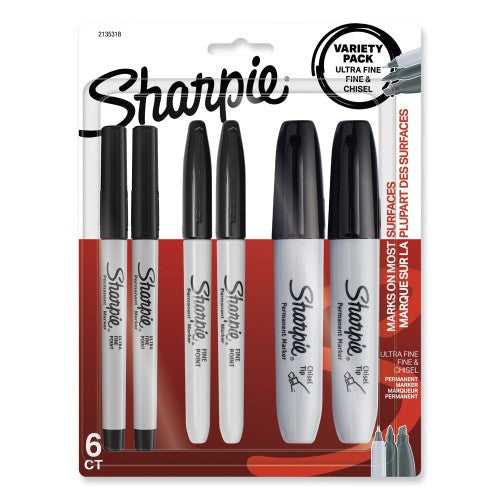 Sharpie Mixed Point Permanent Markers, Black