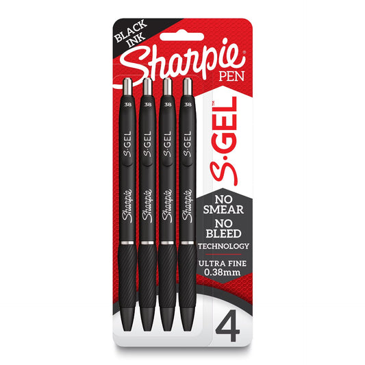 Sharpie 2141125 Gel 0.38mm 4ct Black