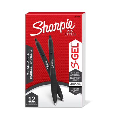 Sharpie 2153580 Gel Blkmtl 0.7mm Blk Os
