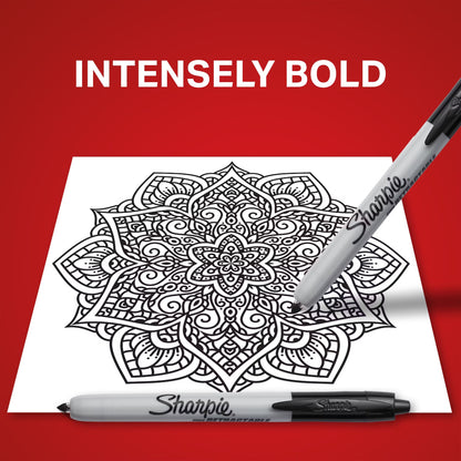 Sharpie Retractable Fine 2 Card Black