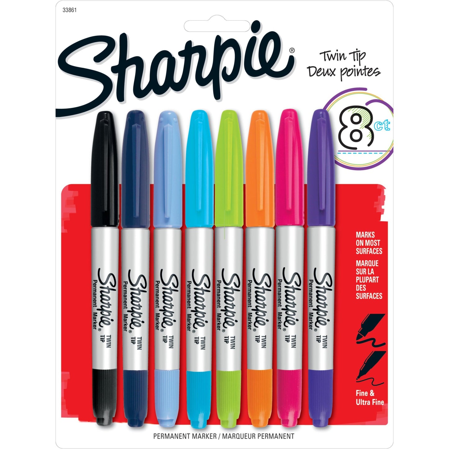 Sharpie 33861PP Twin Tip Asst 8 CD