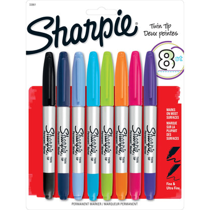 Sharpie 33861PP Twin Tip Asst 8 CD