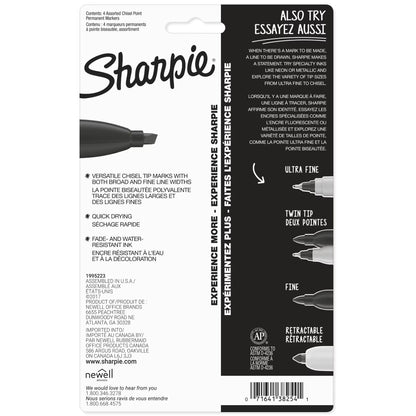 Sharpie 38254PP Chisel 4pk Asst