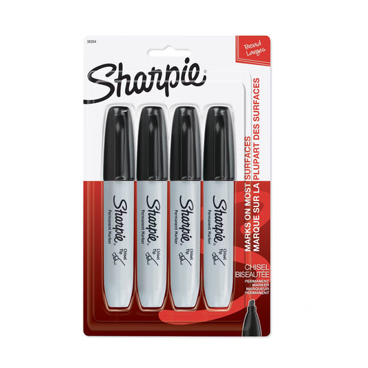 Sharpie Chisel 4pk Blk