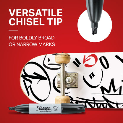 Sharpie Chisel 4pk Blk